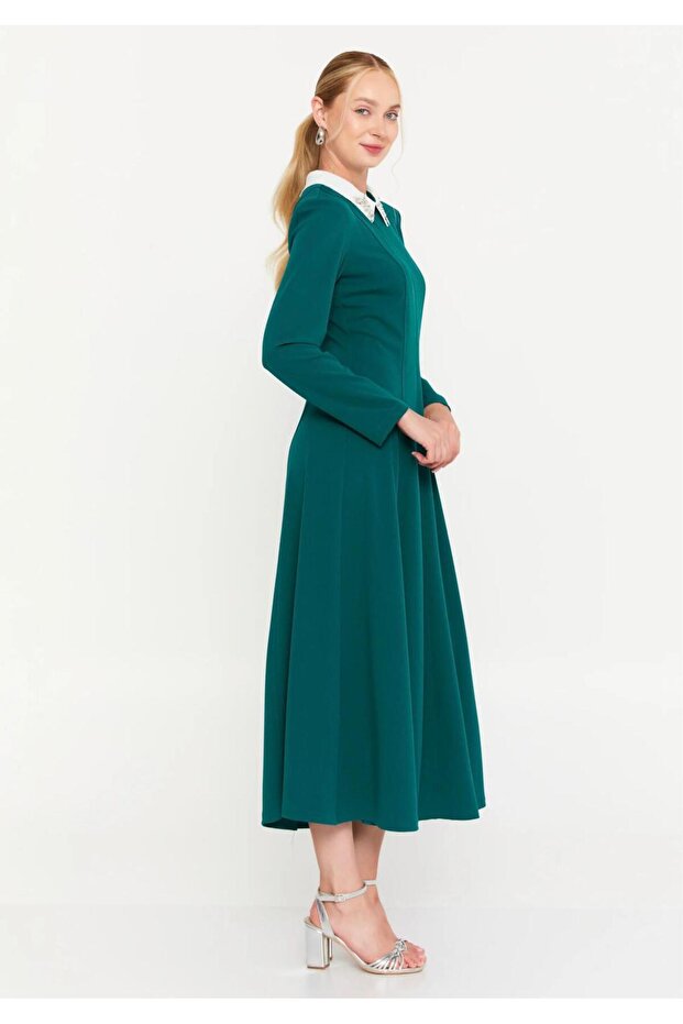 Vefastyle J'arrive, rochie midi, verde - 2