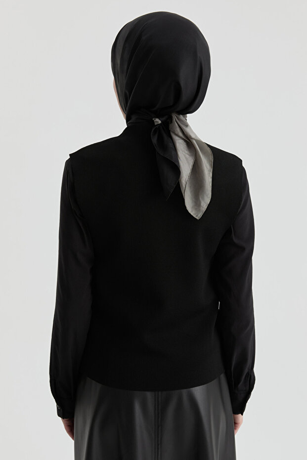 Triko Süveter - Siyah - 7