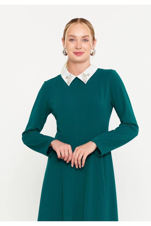 Vefastyle J'arrive, rochie midi, verde - 3