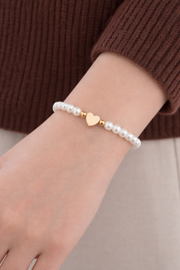 Zewn Pearl Heart Bracelet