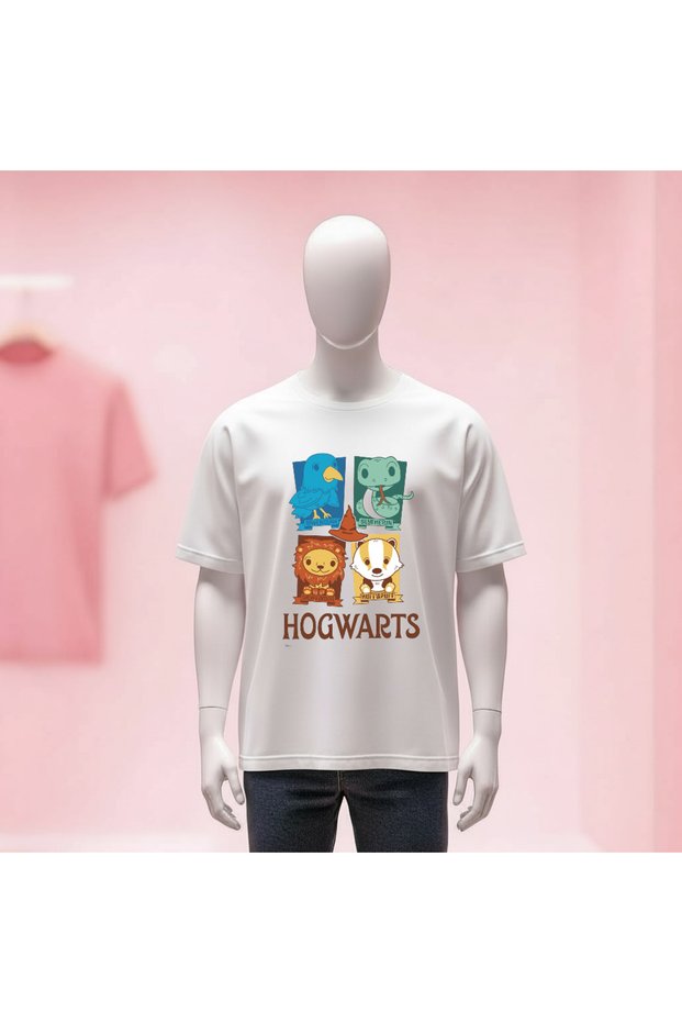 Harry Potter Printed Crew Neck Wide Fit Unisex Tshirt