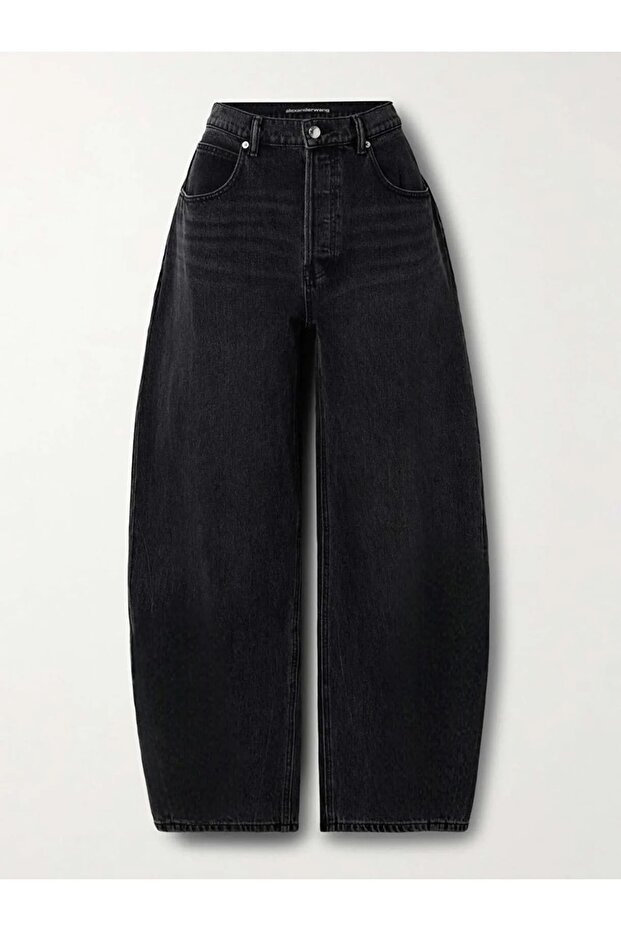 BLACK WASHED BAGGY WOMEN'S DENIM