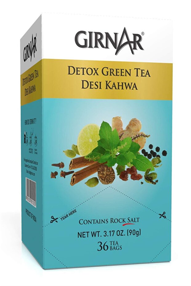Detox Kahwa Green tea (36 TeaBags) 90g | Premium Indian Tea