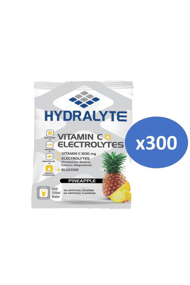 Electrolyte + Vitamin C Pineapple Sachet 10g | Hydration Drink Powder (250ml serving)