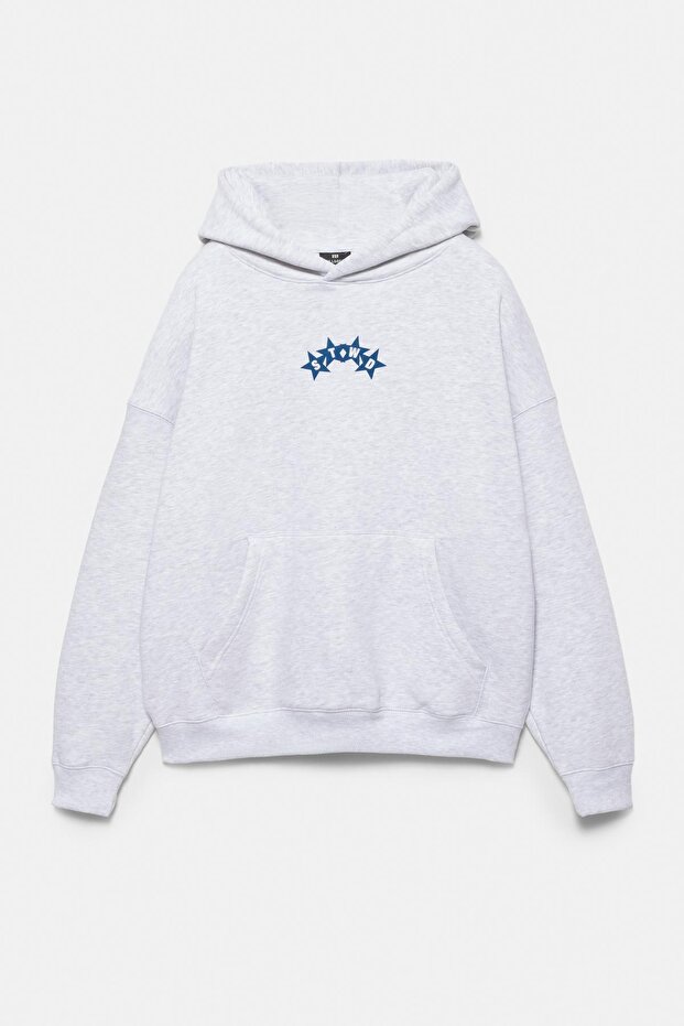 Boxy kesim kapüşonlu STWD sweatshirt - 8