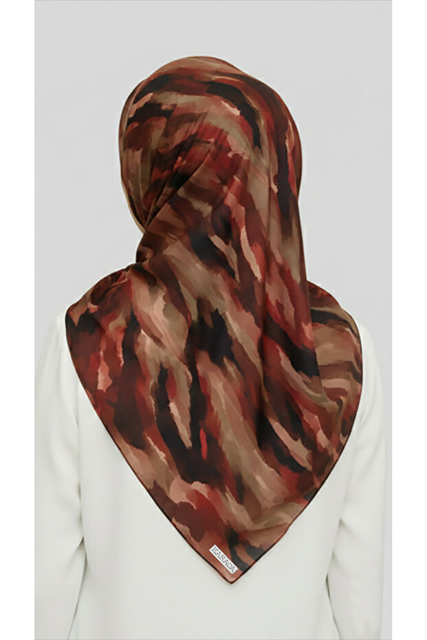 Morya Patterned Rayon Scarf - Red - 6