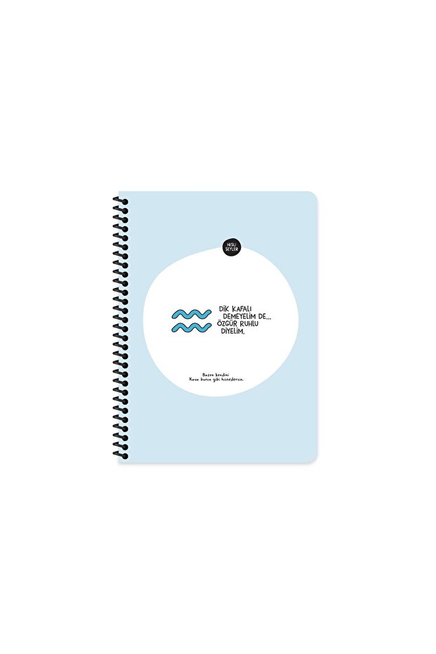 16.5X22.5 Spiral Cardboard Cover with Sticker, Lined Signs Series Notebook - Vertical Headed