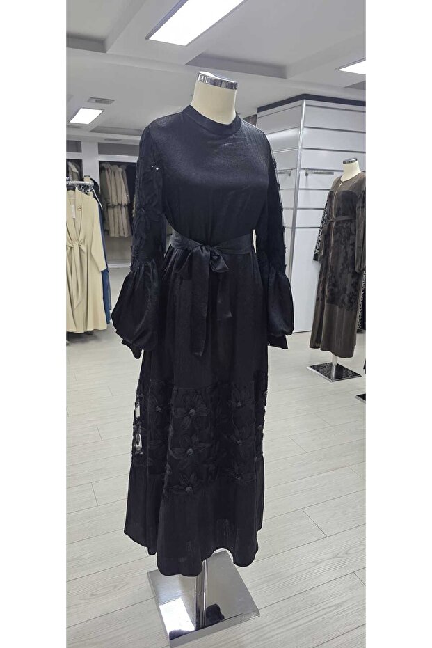 08-1813 Tesettür Elbise - 2