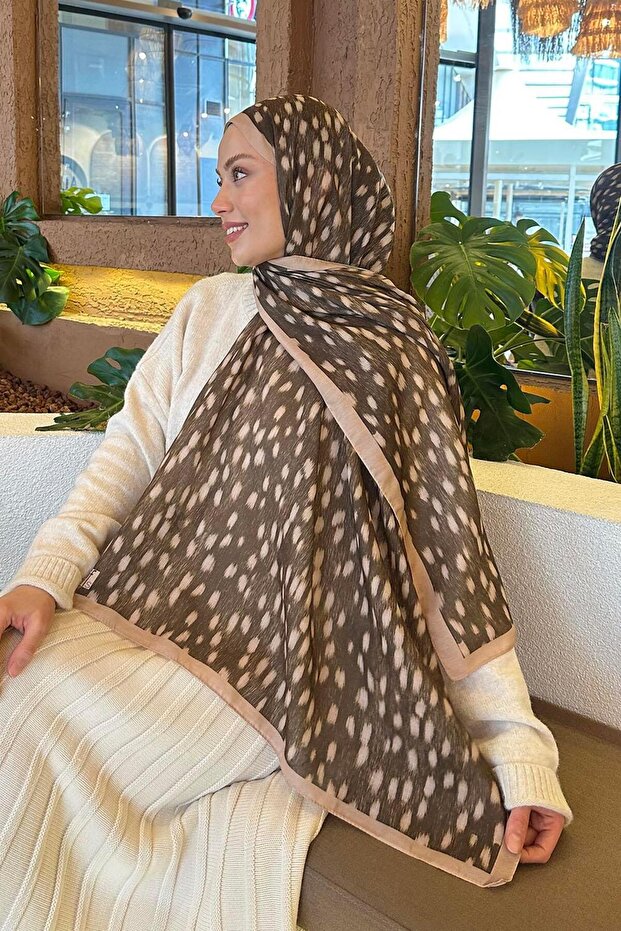 Ceylan Desen Soft Şal Camel - 5