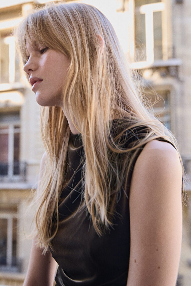 Kolsuz Velur Elbise - 7