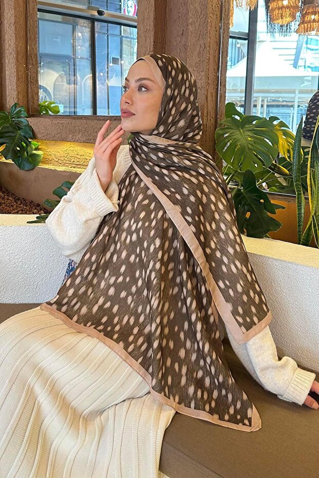 Ceylan Desen Soft Şal Camel - 4