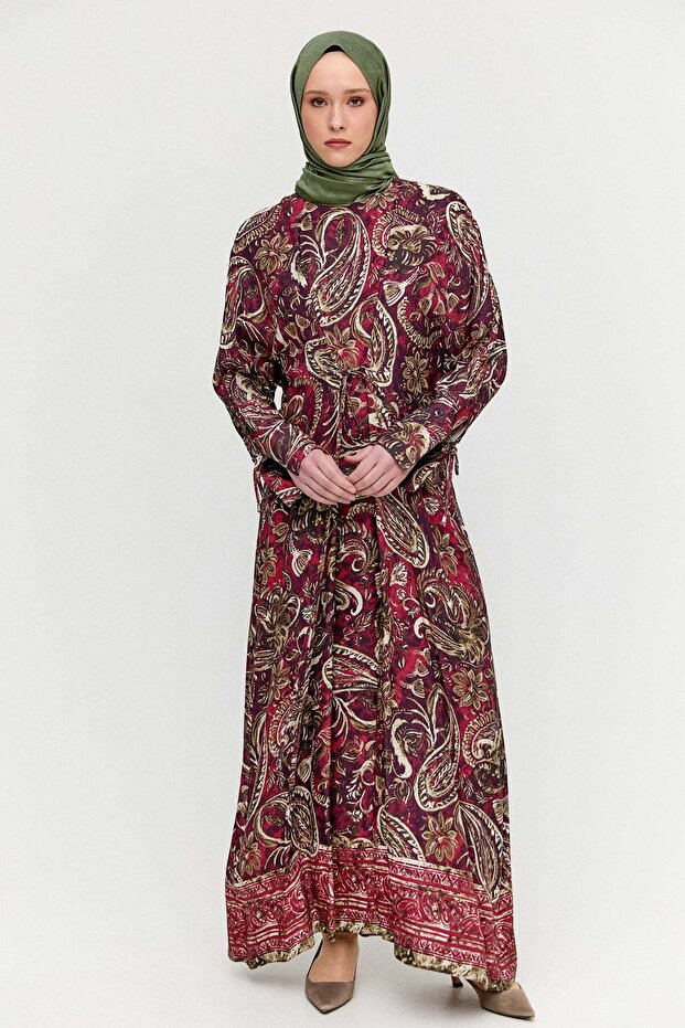 Etnik Desenli Elbise - 2