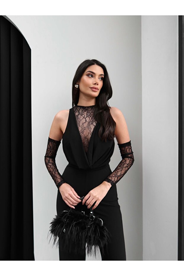 Degaje Yaka Dantelli Tulum - 6