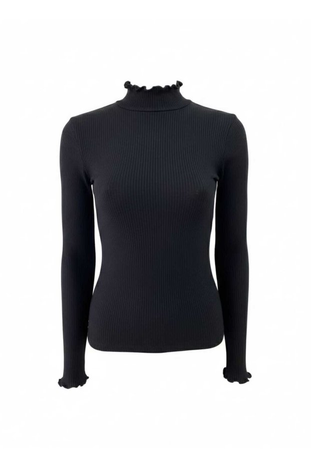 Camisole fisherman collar black bodysuit