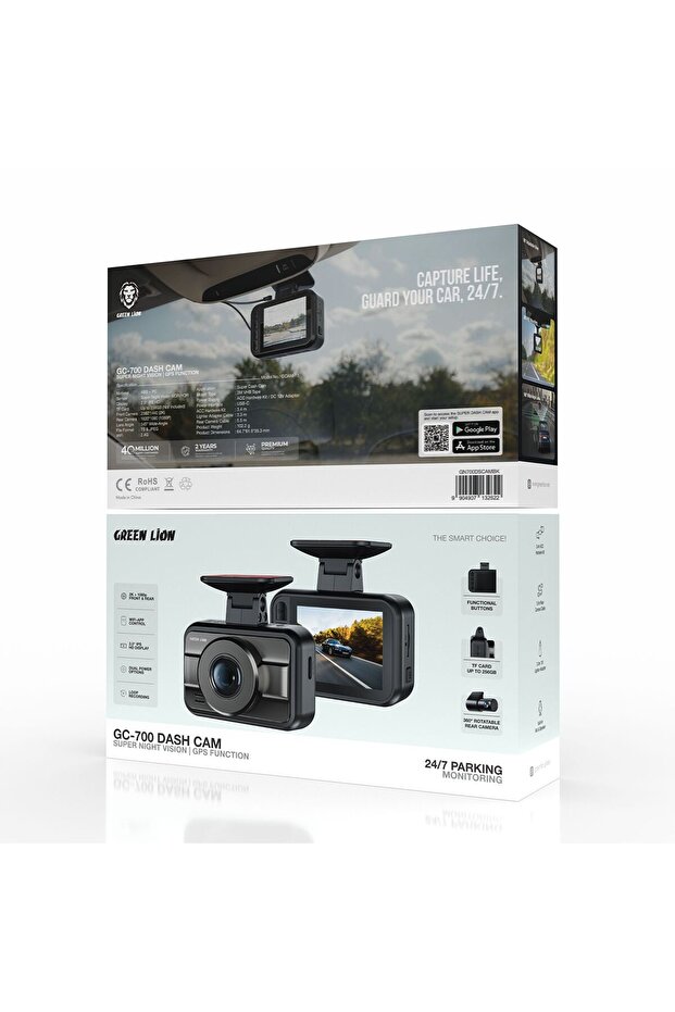 كاميرا سيارة GC-700 مزودة بوظيفة تحديد المواقع GPS - 5