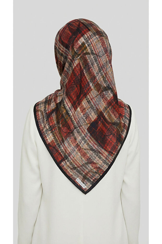 Eșarfă din raion cu model reflectant - 8