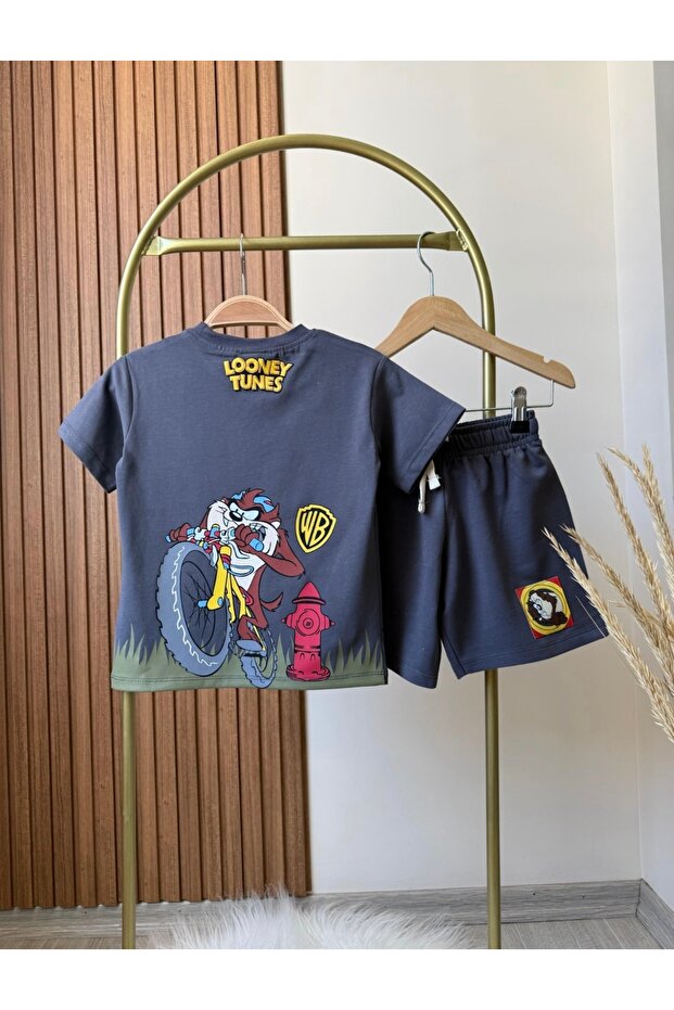 Back Printed Boys' Top and Bottom Set