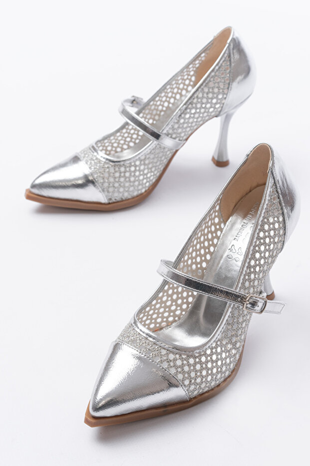 Stiletto Heels with Mesh Details