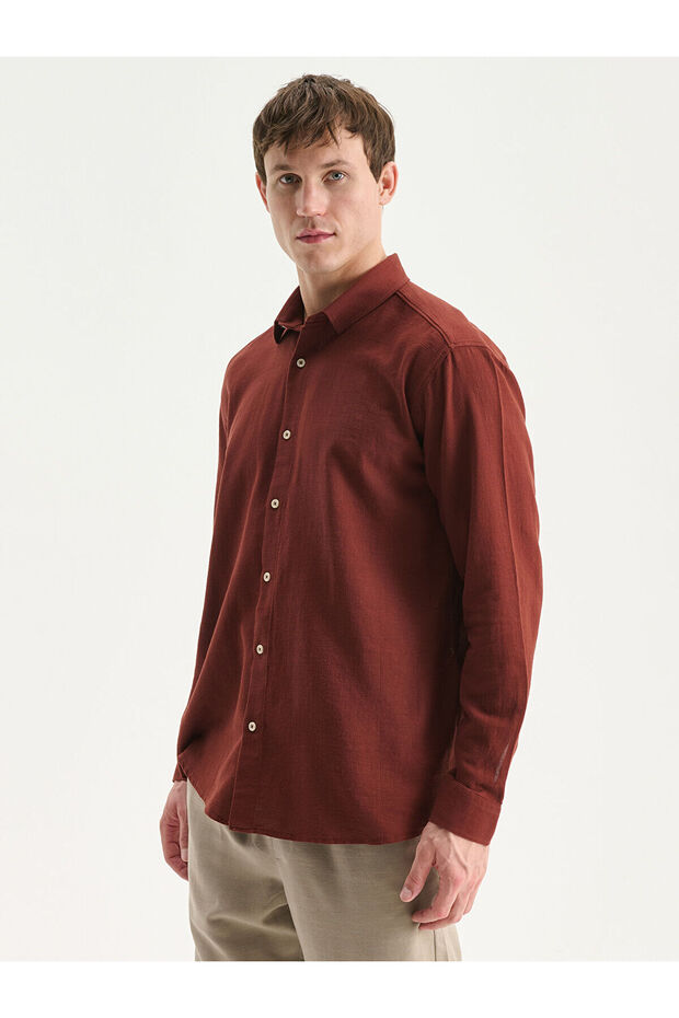 Regular Fit Long Sleeve Men's Shirt