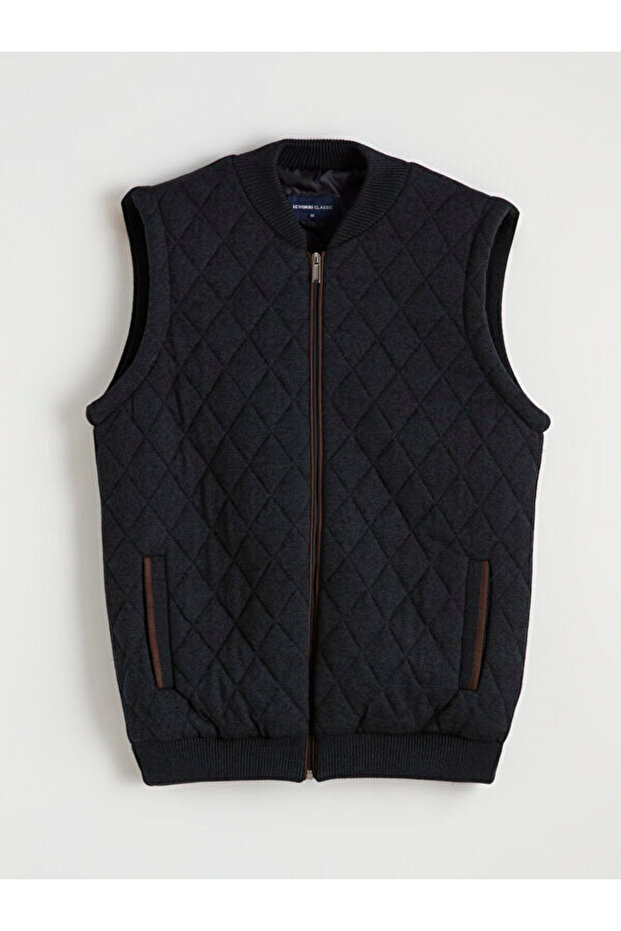 Standardfit College Roba Collar Men's Vest from Uzg Store for Style Enthusiasts