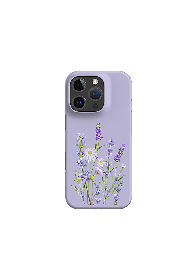 iPhone 16 Pro Compatible Lavender Patterned Launch Premium Phone Case - 1