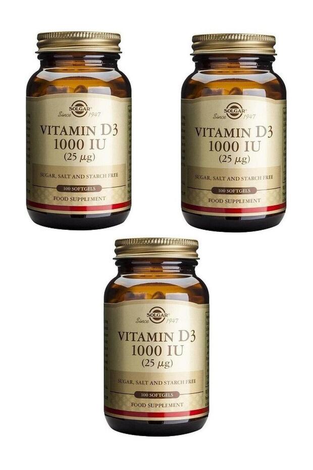 Vitamin D3 1000Iu 100 Capsules 3 Pieces