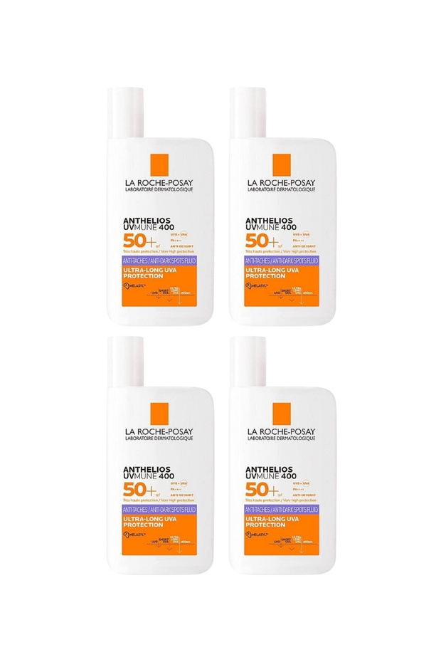 Anthelios Uvmune 400 Anti-Dark Spots Fluid Spf50 Facial Sunscreen 50 ml (4 Pieces)