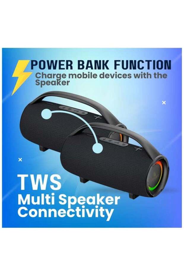 G-BUSTER 30W Bluetooth Speaker – Stereo Sound, TWS, IPX6, FM Radio & Power Bank