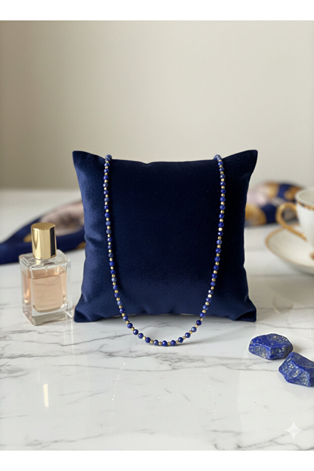 Lapis Lazuli 4mm Natural Stone Necklace