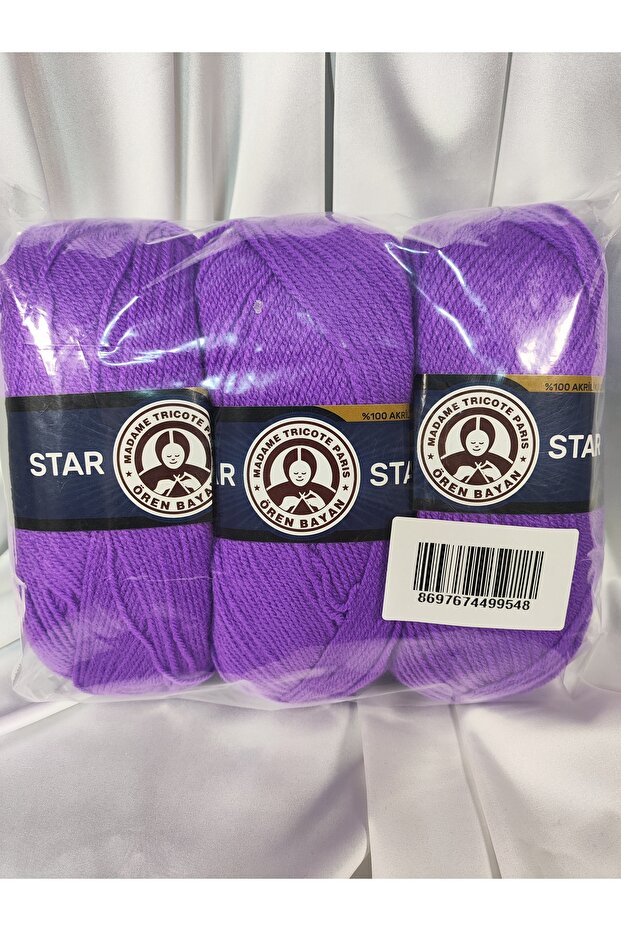 Star Mor El Örgü İpi (3 Adet) - Renk: 059 - 1