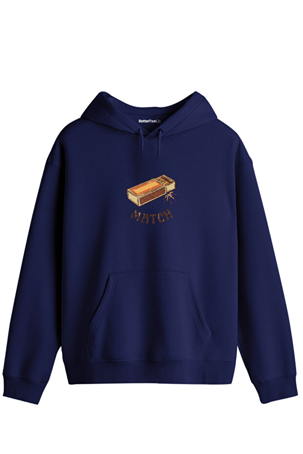 Match! Printed Unisex Hooded Collar Hoodie