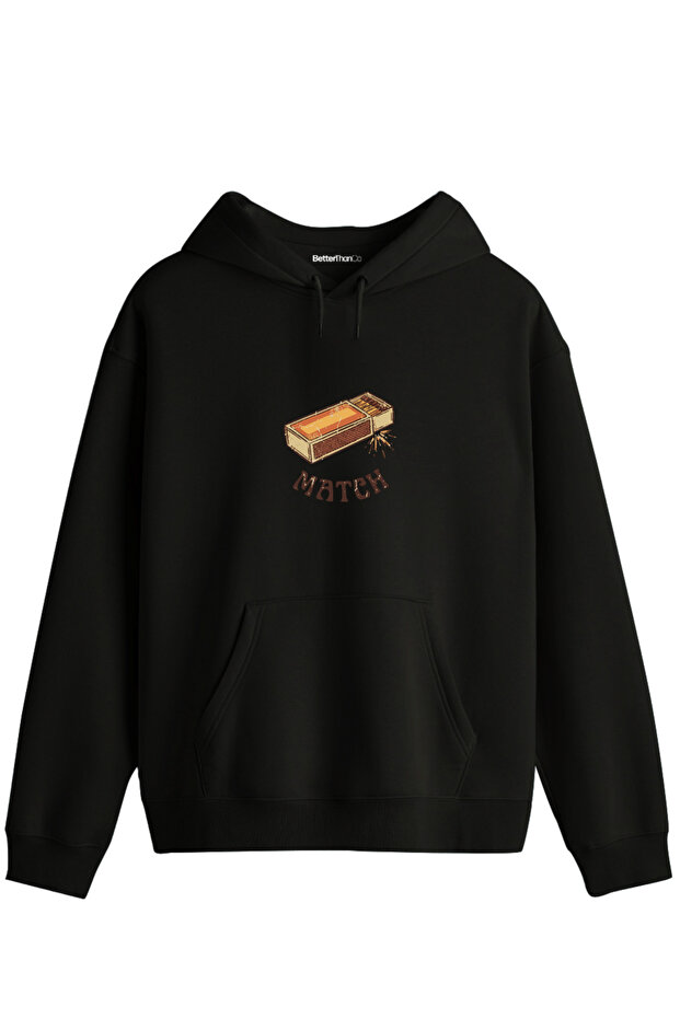 Match! Printed Unisex Hooded Collar Hoodie