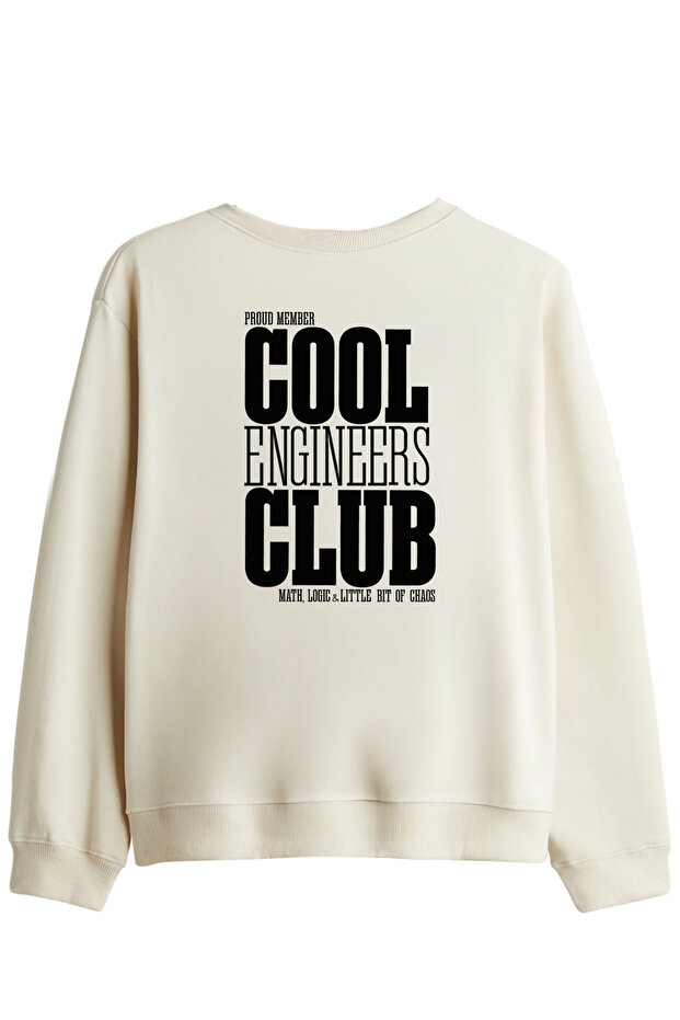 سويت شيرت مطبوع عليه Cool Engineers Club ذو ياقة دائرية