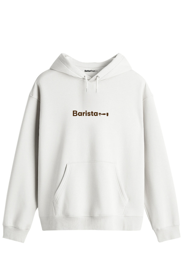 Barista Printed Unisex Hooded Collar Hoodie
