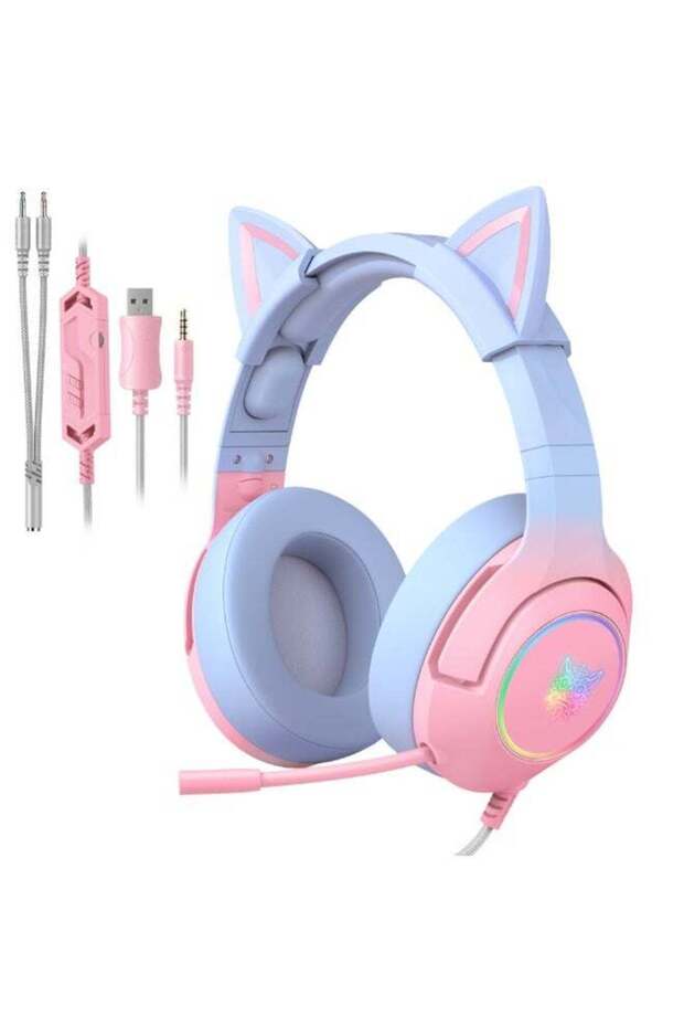 Stereo Gaming Headset with Cat Ears for PS4, Xbox, PC and Switch