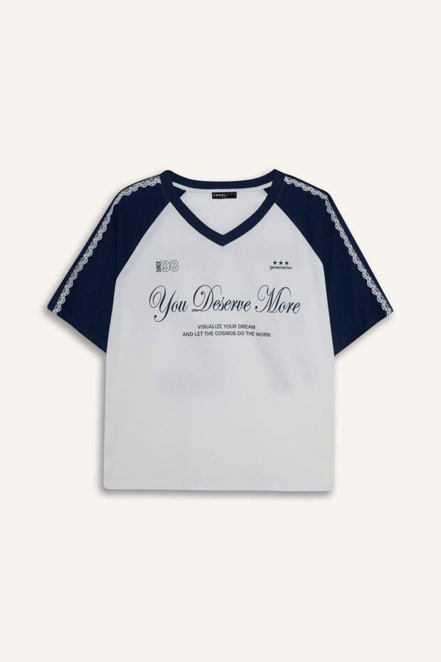 Oversıze Baskılı Tişört G5879AX26SP - 6