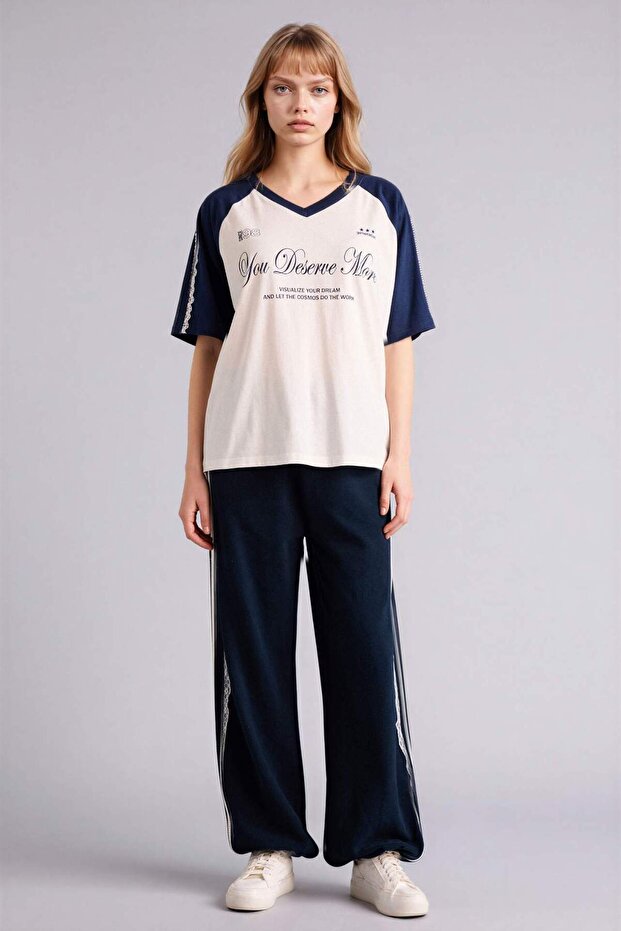 Oversıze Baskılı Tişört G5879AX26SP - 2