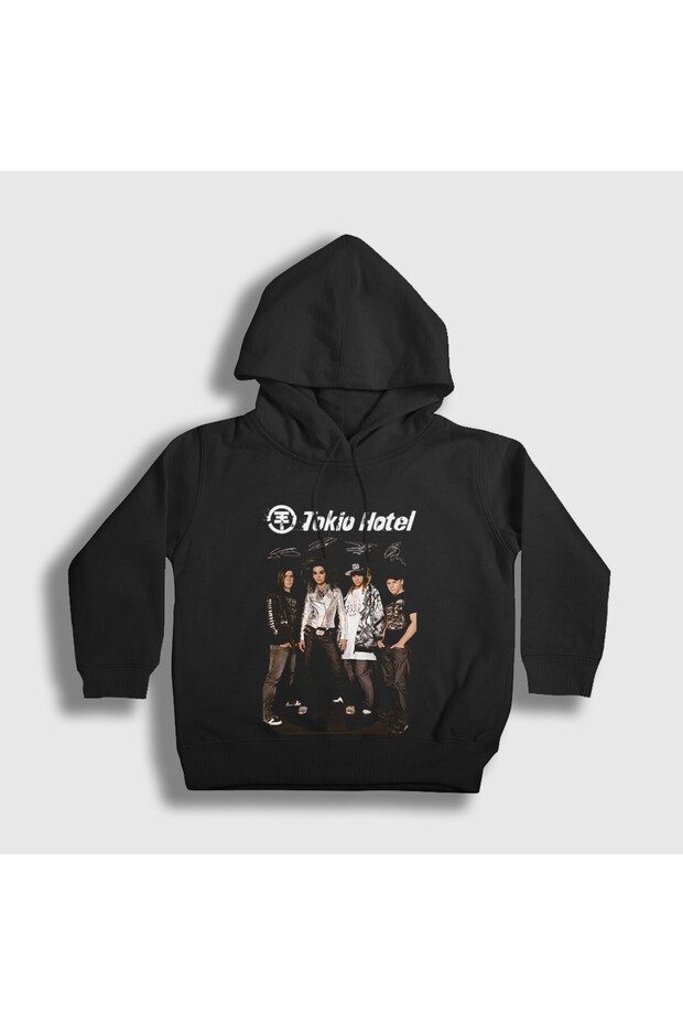 Unisex Kids Black Signs Tokio Hotel Hooded Sweatshirt 600722Tt