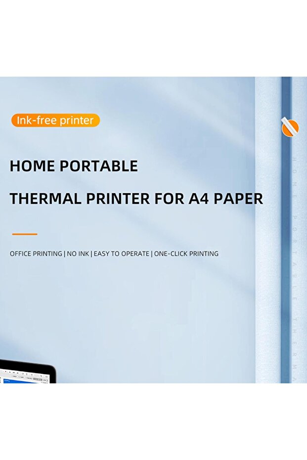 طابعة حرارية Fdit A4، طابعة بلوتوث محمولة بدون حبر بدقة 200 نقطة في البوصة، قابلة لإعادة الشحن 2000 - 5