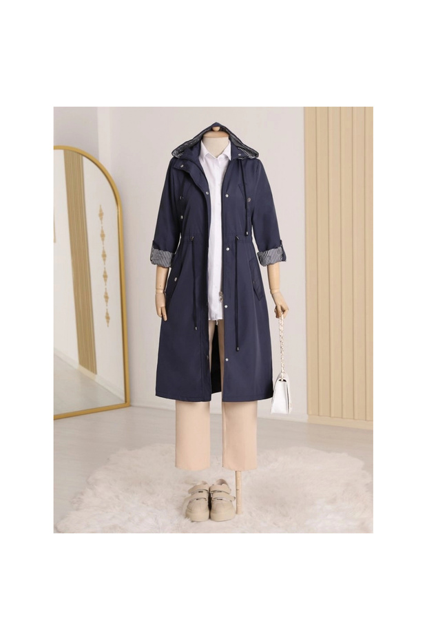 معطف مخطط بنعل داخلي -Laci - 3