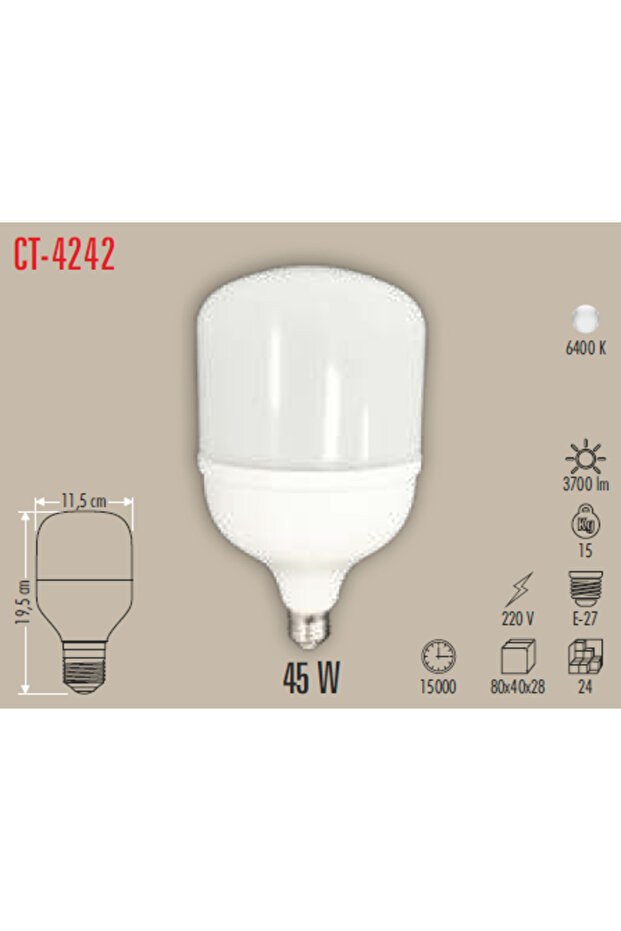 45W TORCH LED AMPUL (E-27) (BEYAZ) - 1