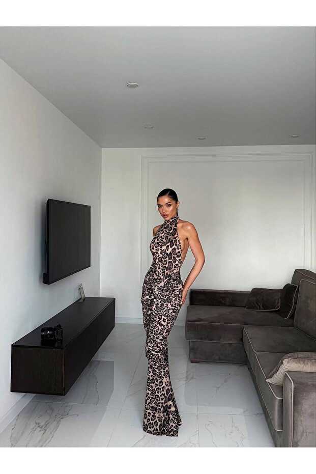 ROCHIE LUNGĂ CU MODEL LEOPARD - 3