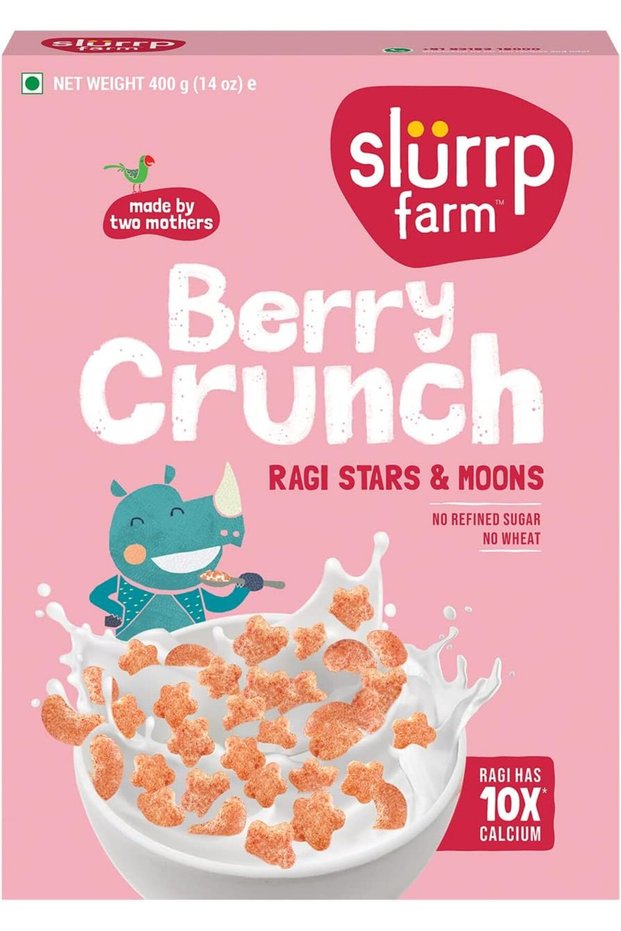 Berry Crunch Breakfast Cereal Ragi Stars and Moons 400g | Healthy Breakfast Cereal for K