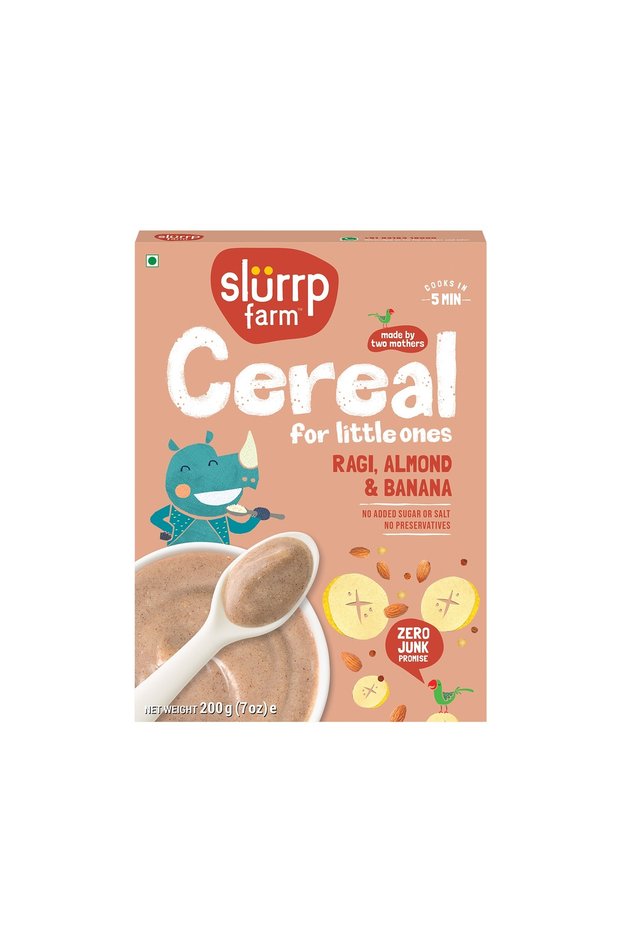 Instant Ragi Almond & Banana Cereal, Real Almond & Banana 200g | Premium Quality Whole A