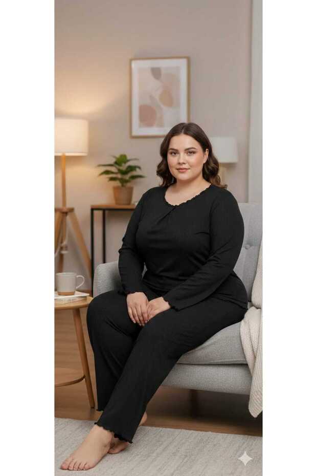 طقم بيجامة من قماش ليكرا بيجاسوس مقاس كبير - 2