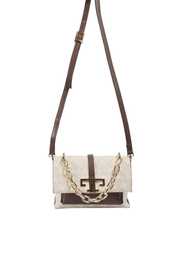Stone - Brown Monogram Women's Crossbody Bag Sp1148