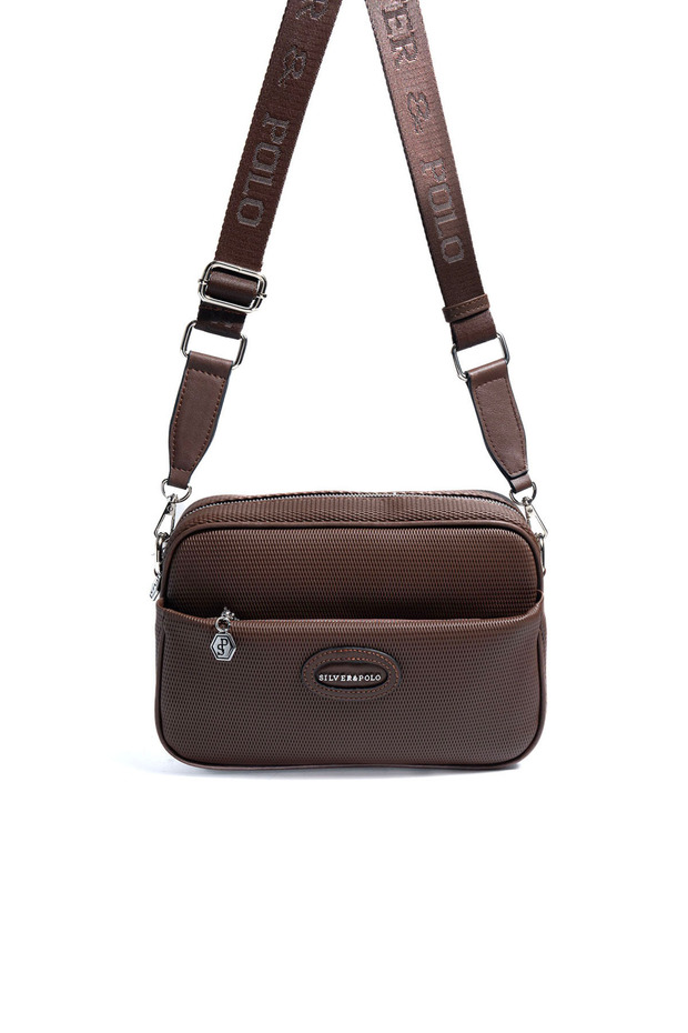 Coffee - Brown Honeycomb Women's Crossbody Bag Sp1267