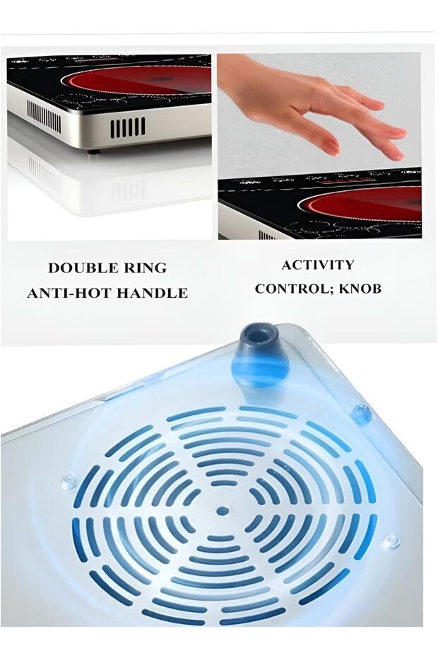 Digital Ceramic Cooker 2000W Touch Infrared LED Temperature Display Smart Electric Heater Timer Diff - 6