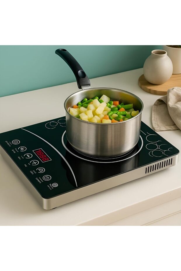 Digital Ceramic Cooker 2000W Touch Infrared LED Temperature Display Smart Electric Heater Timer Diff - 1