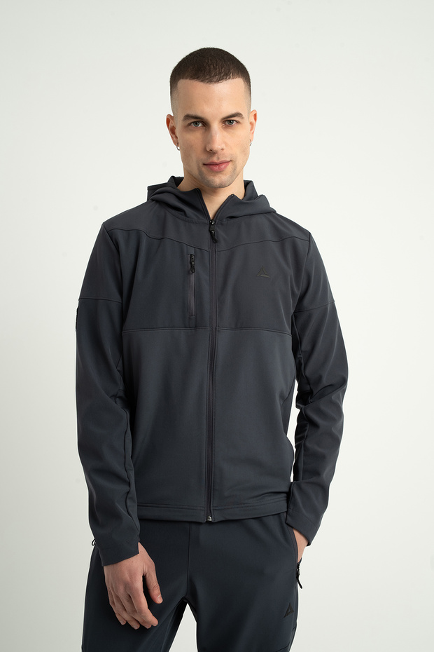 Professional Sr1 Vg-26 Men's Hooded Full-Length Zipper Top Smoked